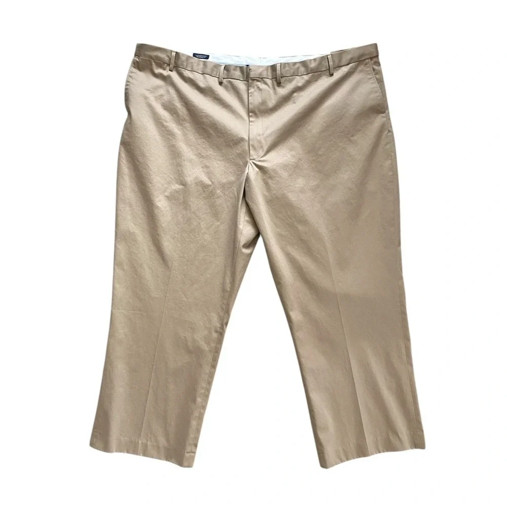 Lands' End Mens Khaki Traditional Fit Classic Mens Dress Pants Size 54 Tall (2)
